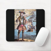 Schwarzes Bart-Farbporträt Mousepad (Mit Mouse)