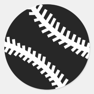 schwarzes Baseballsymbol Runder Aufkleber