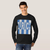 Schwarzes basisches T-Shirt Design ZÜRICH (Vorne ganz)
