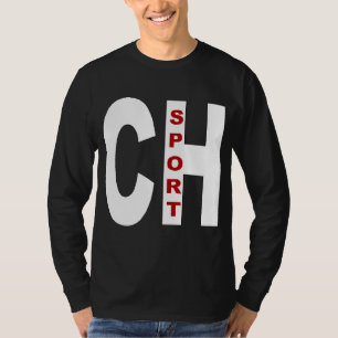 Schwarzes Basisches T-Shirt SPORT Schweiz