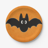 Schwarzes Bat im Hintergrund Pappteller (Vorderseite)