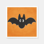 Schwarzes Bat im Hintergrund Serviette (Vorderseite)