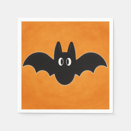 Schwarzes Bat im Hintergrund Serviette (Vorderseite)