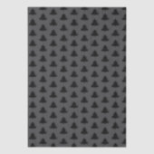 Schwarzes Baum-Muster-Weihnachten Seidenpapier (Vorderseite)