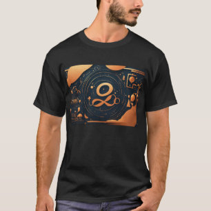 schwarzes Baumwollhemd mit Design T-Shirt