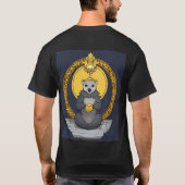 schwarzes Baumwollhemd T-Shirt (Rückseite)