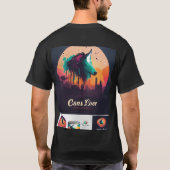 schwarzes Baumwollhemd T-Shirt (Rückseite)