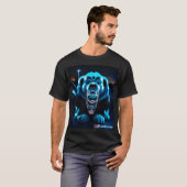 schwarzes Baumwollhemd T-Shirt (Vorne ganz)