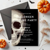 Schwarzes Beängstigendes Skull Adult Kostüm Party  Einladung