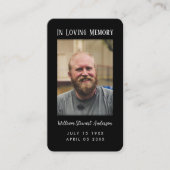 Schwarzes Beerdigungsgebet Beileid-Gedenkkarte Begleitkarte (Vorderseite)