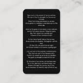 Schwarzes Beerdigungsgebet Beileid-Gedenkkarte Begleitkarte (Rückseite)