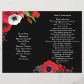 Schwarzes Beerdigungsprogramm für zweifache rote B Flyer (Hinten)