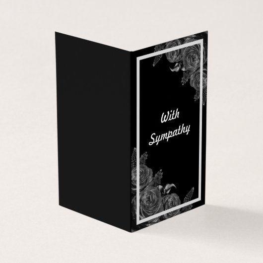 Schwarzes Beileid-Floral (Vorderseite)