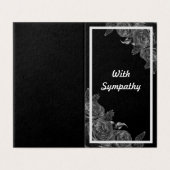 Schwarzes Beileid-Floral (Außenseite Aufgefaltet)