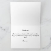 Schwarzes Beileid-Floral Karte (Innenseite)