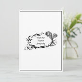 Schwarzes Beileid Schwarzer Floral Scroll Einfach (Stehend Vorderseite)