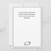 Schwarzes Beileid Schwarzer Floral Scroll Einfach (Rückseite)