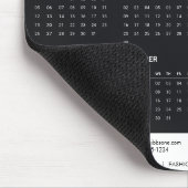 Schwarzes benutzerdefinierbares 2024 Calendar Init Mousepad (Ecke)