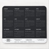 Schwarzes benutzerdefinierbares 2024 Calendar Init Mousepad (Vorne)
