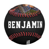 Schwarzes benutzerdefiniertes Baseball für das Fot (Rückseite)