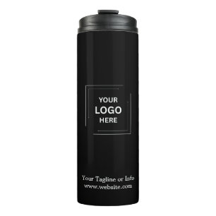 Schwarzes benutzerdefiniertes Logo für Corporate B Thermosbecher