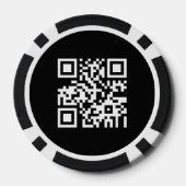 Schwarzes benutzerdefiniertes Logo QR-Code Werbege Pokerchips (Rückseite)
