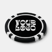 Schwarzes benutzerdefiniertes Logo QR-Code Werbege Pokerchips (Einzeln)