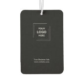 Schwarzes Berufliches benutzerdefiniertes Firmenlo Autolufterfrischer (Rückseite)