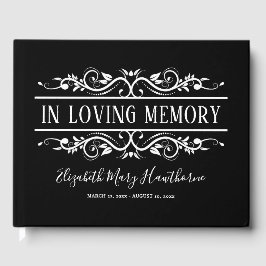 Schwarzes Bestattungsbuch | Gedenkstätte Gästebuch