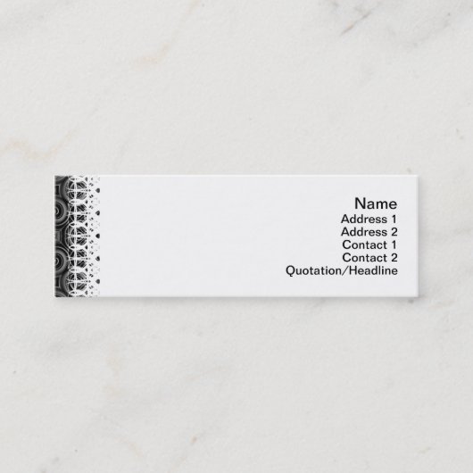Schwarzes bewegt kleines wellenartig mini visitenkarte (Vorderseite)
