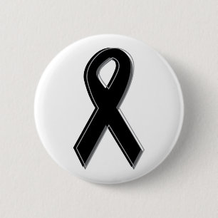 Schwarzes Bewusstseins-Band Button
