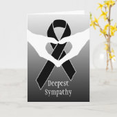 Schwarzes Bewusstseins-Band + Ihre Mitteilung Karte (Gelbe Blume)