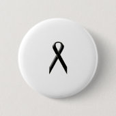Schwarzes Bewusstseinsband Button (Vorderseite)