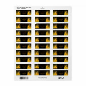 Schwarzes Bienenhonig Etikett Metallic Gold Text (Vorne)