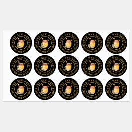 Schwarzes Bienenhonig-Label Metallic Gold Text Etiketten