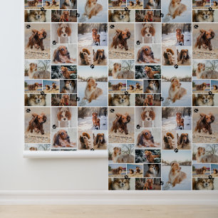 Schwarzes Blatt druckt Ihr Hund 14 Foto Muster Tapete