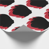 Schwarzes Blatt Rotes Blatt Geschenkpapier (Ecke)