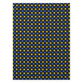 Schwarzes Blau Gelbes Punkte-Design Tischdecke (Vorderseite)