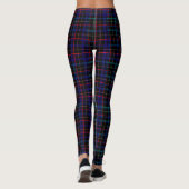 Schwarzes Blau Kariert Leggings (Rückseite)