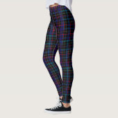 Schwarzes Blau Kariert Leggings (Links)