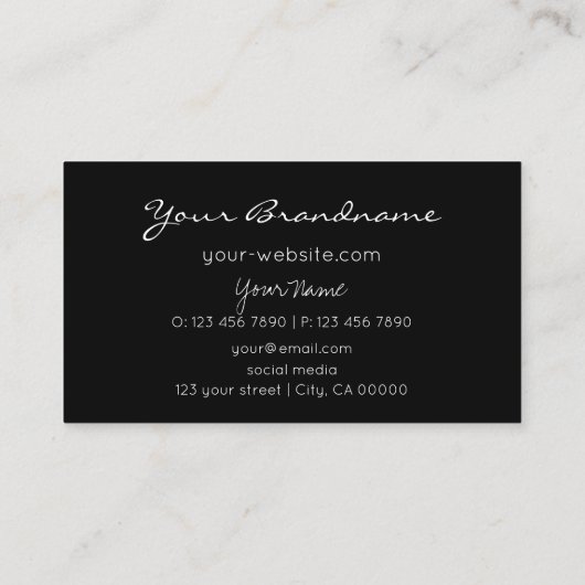 Schwarzes Blau Lila mit Glitzer Stars Beruflich Visitenkarte (Rückseite)