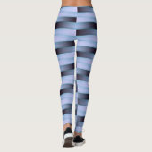 Schwarzes Blau und Lila Weave Muster Leggings (Rückseite)