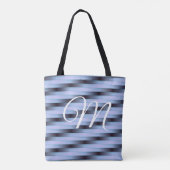 Schwarzes Blau und Lila Weave Muster Tasche (Rückseite)