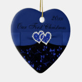 Schwarzes, Blau unsere erste Keramik Ornament (Rechts)