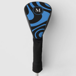 Schwarzes Blaues Abstraktes Design Individueller A Golf Headcover