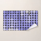 Schwarzes blaues Muster Mongram Pickleball Handtuch (Handtuch)