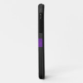 Schwarzes blaues Rosenmonogramm Case-Mate iPhone Hülle (Hinten/Links)