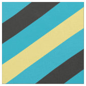 Schwarzes, blaues und gelbes Streifen Stoff (Nahaufnahme)