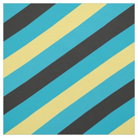 Schwarzes, blaues und gelbes Streifen Stoff (Muster)