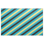 Schwarzes, blaues und gelbes Streifen Stoff (Fat Quarter (45,7 x 55,9 cm))